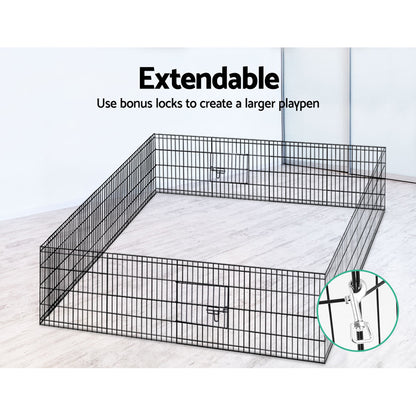 i.Pet - 2x24" 8 Panel Dog Playpen