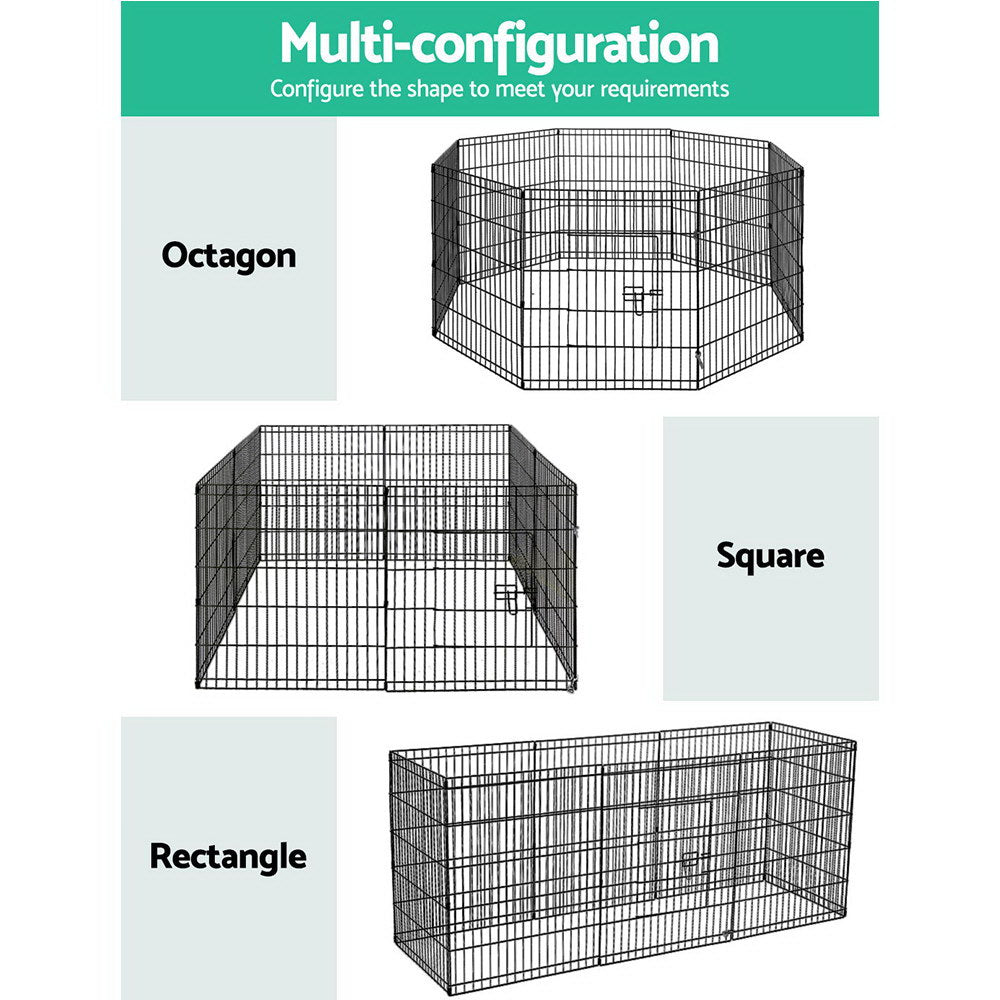 i.Pet - 2x30" 8 Panel Dog Playpen