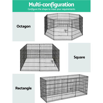 i.Pet - 2x30" 8 Panel Dog Playpen