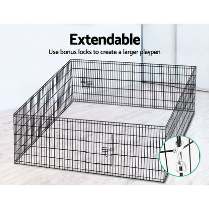 i.Pet - 2x30" 8 Panel Dog Playpen