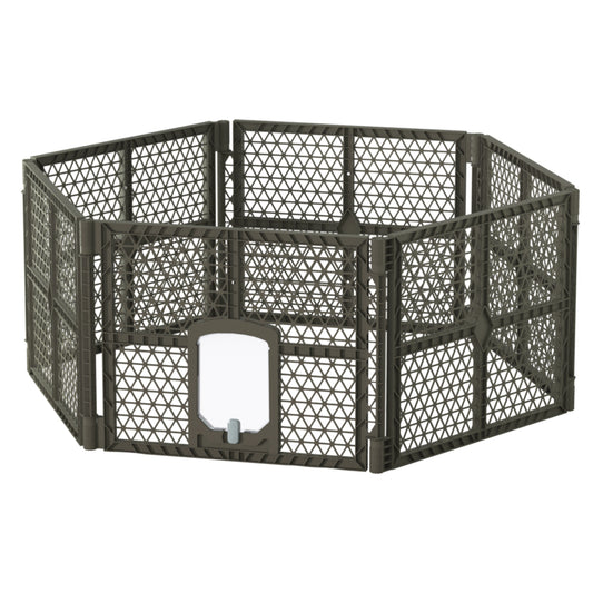 i.Pet - 6 Panel Plastic Dog Playpen Enclosure