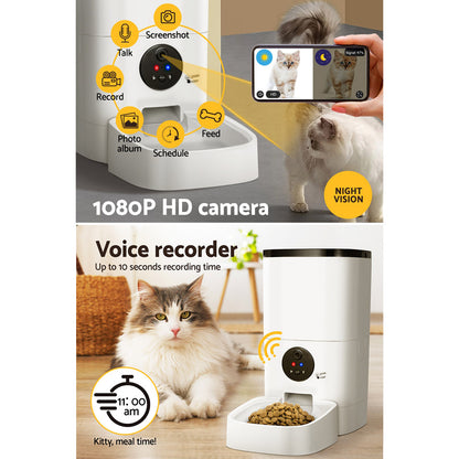 i.Pet - 6L WiFi Smart Pet Feeder with Camera and Timer