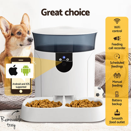 i.Pet - 7L Smart Pet Feeder with Camera and WiFi Control