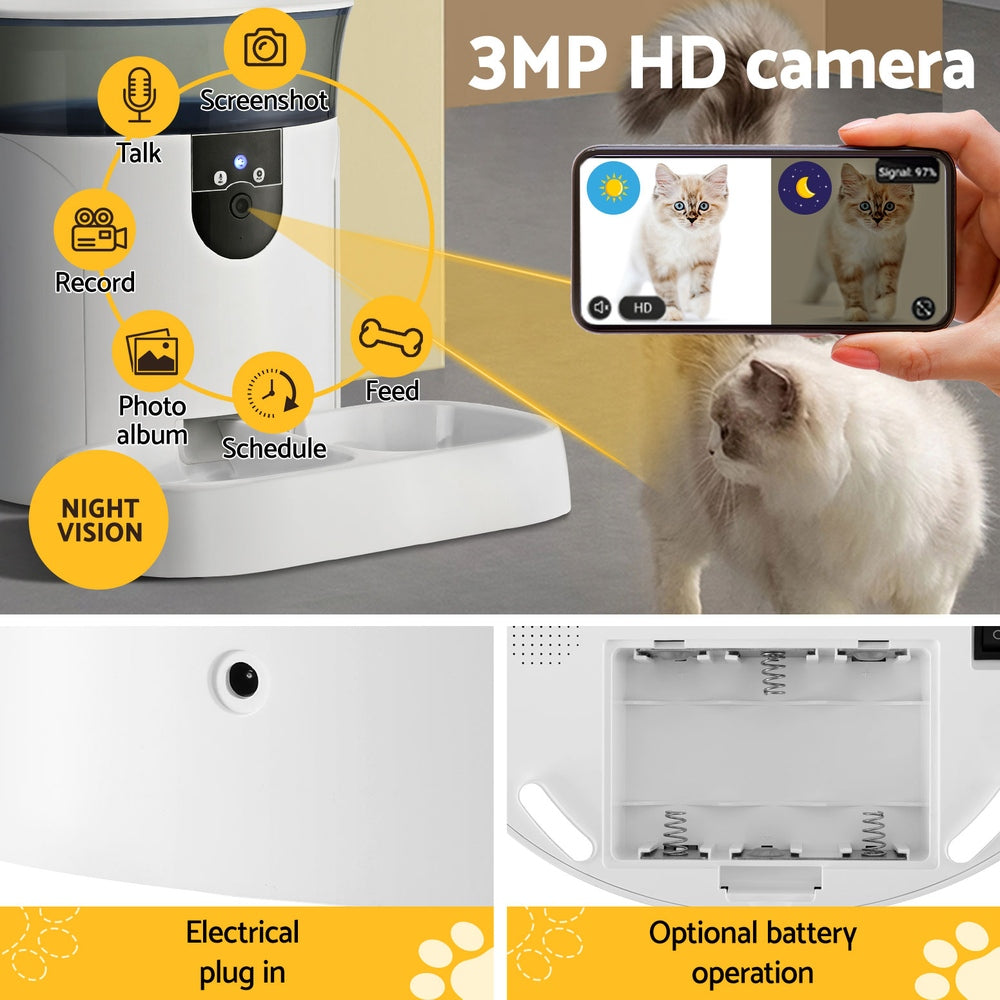 i.Pet - 7L Smart Pet Feeder with Camera and WiFi Control