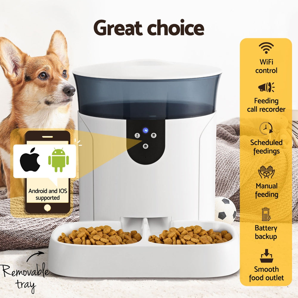 i.Pet - 7L Smart Pet Feeder with WiFi Control and Timer