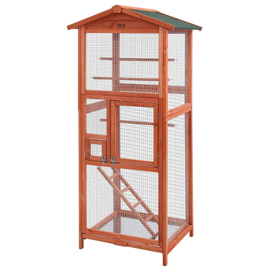 i.Pet - 168cm Large Bird Cage Aviary with Wooden Frame and Asphalt