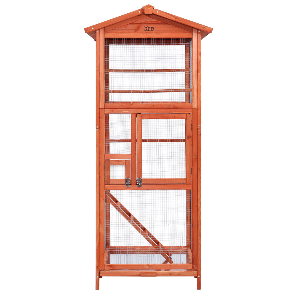 i.Pet - 168cm Large Bird Cage Aviary with Wooden Frame and Asphalt