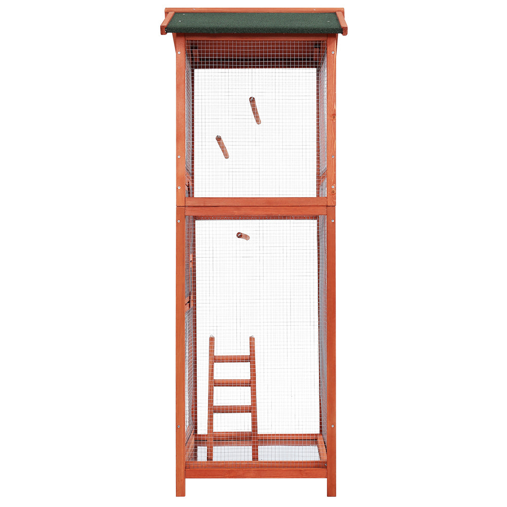 i.Pet - 168cm Large Bird Cage Aviary with Wooden Frame and Asphalt