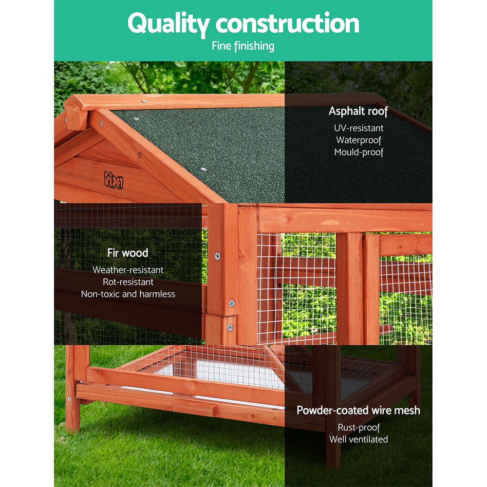 i.Pet - 168cm Large Bird Cage Aviary with Wooden Frame and Asphalt