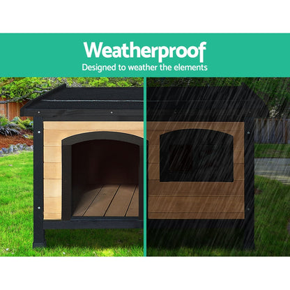 i.Pet - Large Wooden Dog Kennel Outdoor/Indoor Pet House