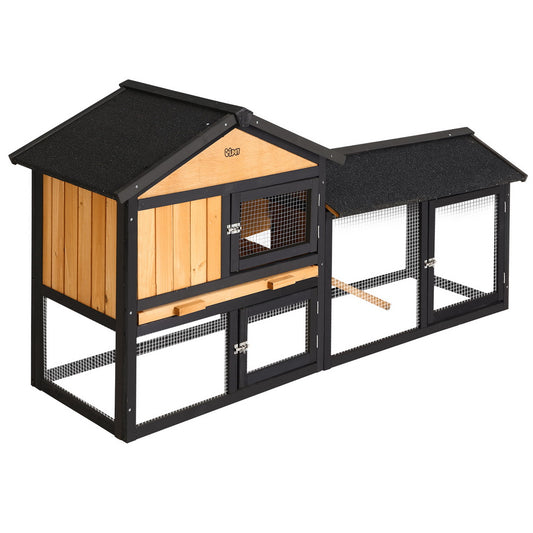 i.Pet - Extra Large Wooden Pet Hutch 165x43x86cm