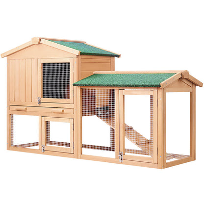 i.Pet - Wooden Outdoor Pet Hutch 138x44x85cm