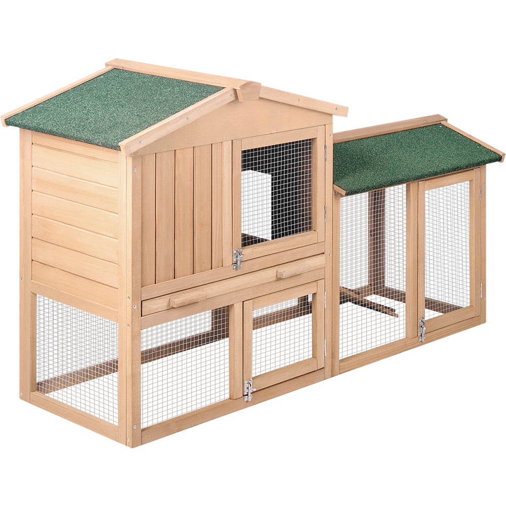 i.Pet - Wooden Outdoor Pet Hutch 138x44x85cm