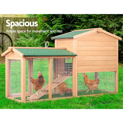 i.Pet - Wooden Outdoor Pet Hutch 138x44x85cm