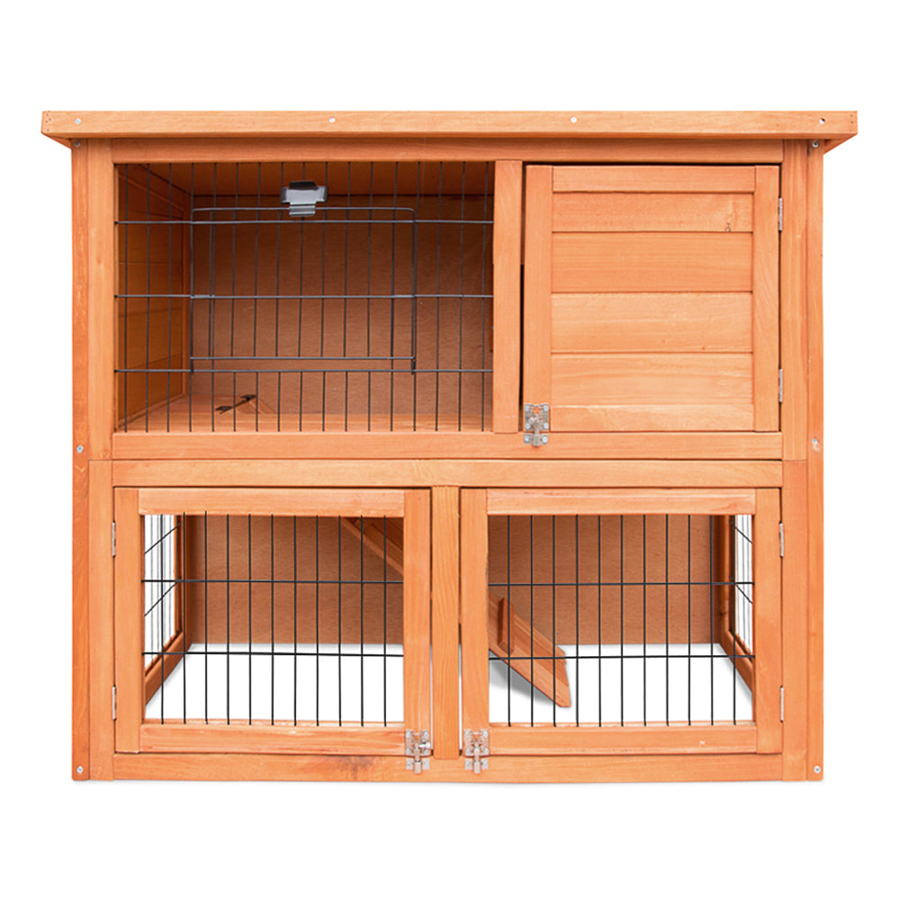 i.Pet - 88cm x 40cm x 76cm Chicken Coop and Rabbit Hutch with Large Run