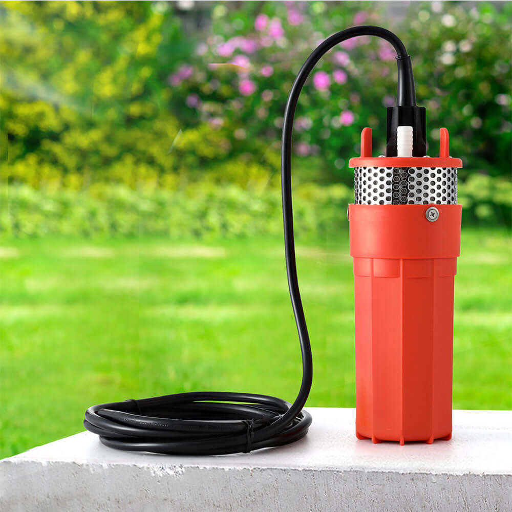 Giantz - Submersible Solar Water Pump 24V 70M Head Deep Well Bore Self-priming