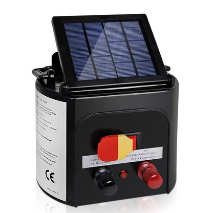 Giantz - Fence Energiser 5KM Solar Powered 0.15J Electric Fencing Charger