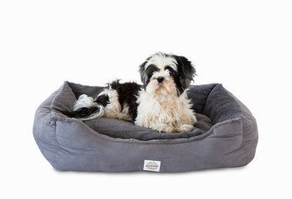 Hacienda - Electric Heated Pet Bed with Rabbit Faux Fur Covering - Small