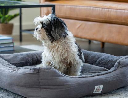 Hacienda - Electric Heated Pet Bed with Rabbit Faux Fur Covering - Medium