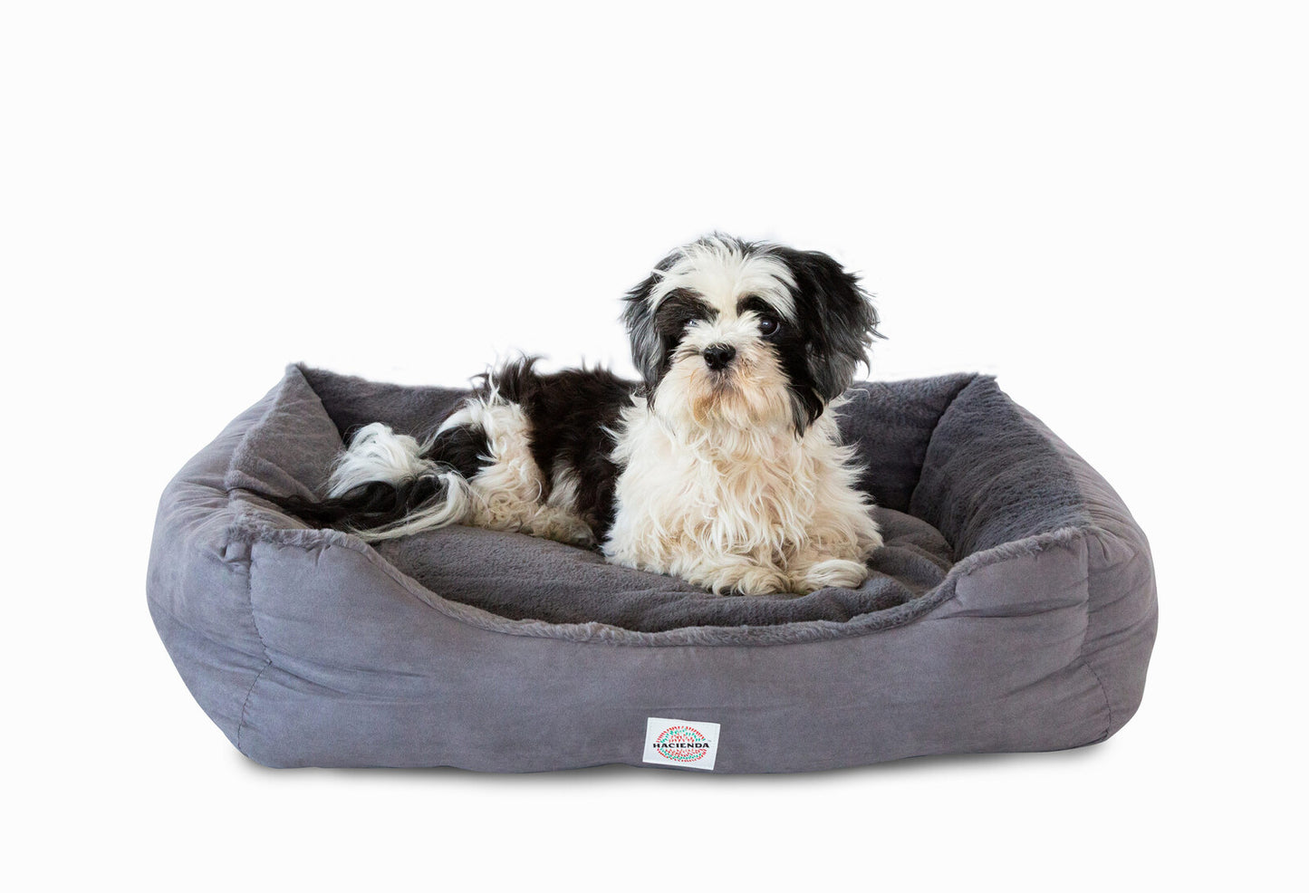 Hacienda - Electric Heated Pet Bed with Rabbit Faux Fur Covering - Medium