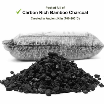 5PCS Activated Bamboo Charcoal Air Purifying Bags – 200g, Eco-Friendly Fresheners for Car, Home, Shoes, and Pet Areas