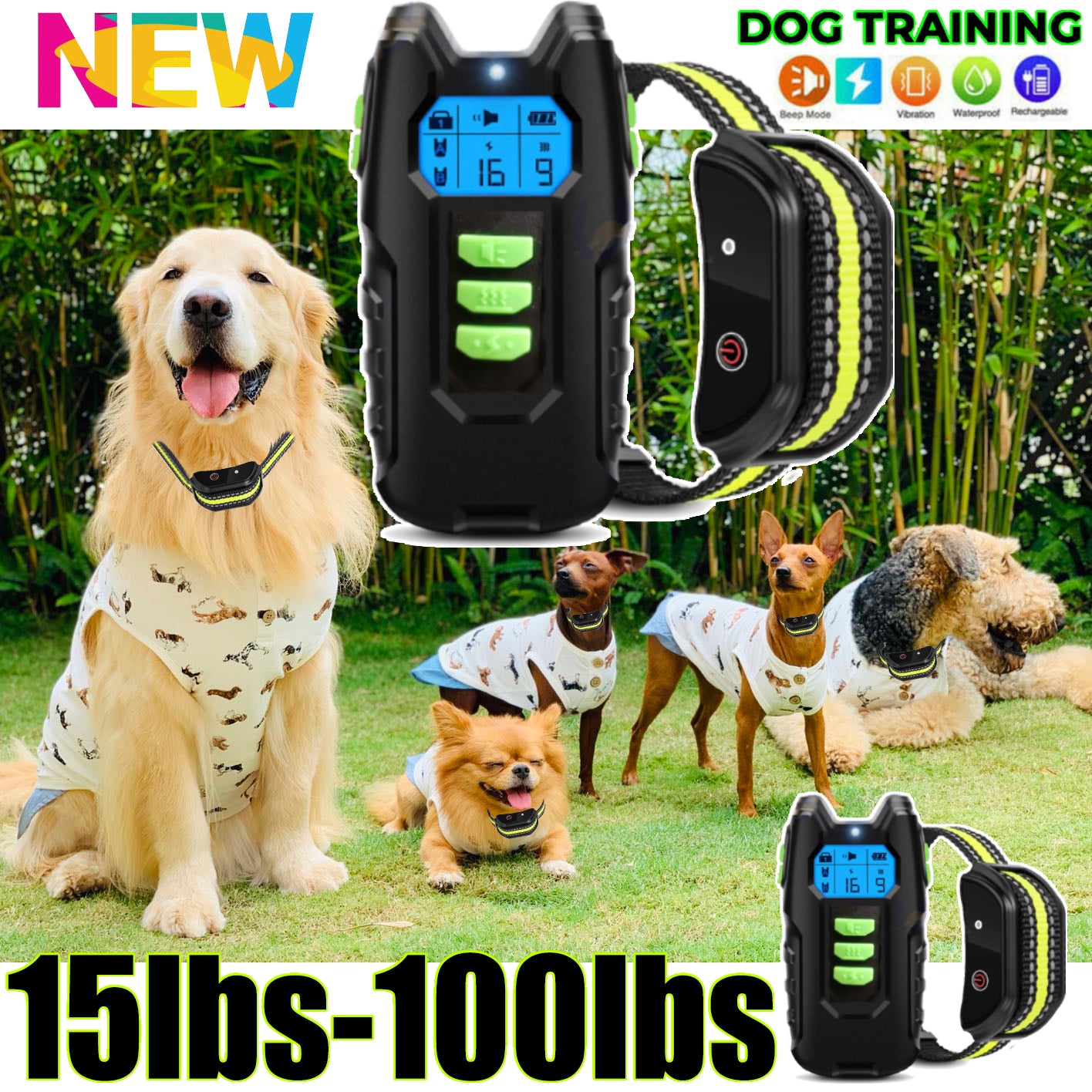 Electric Rechargeable Dog Training Anti Bark Collar