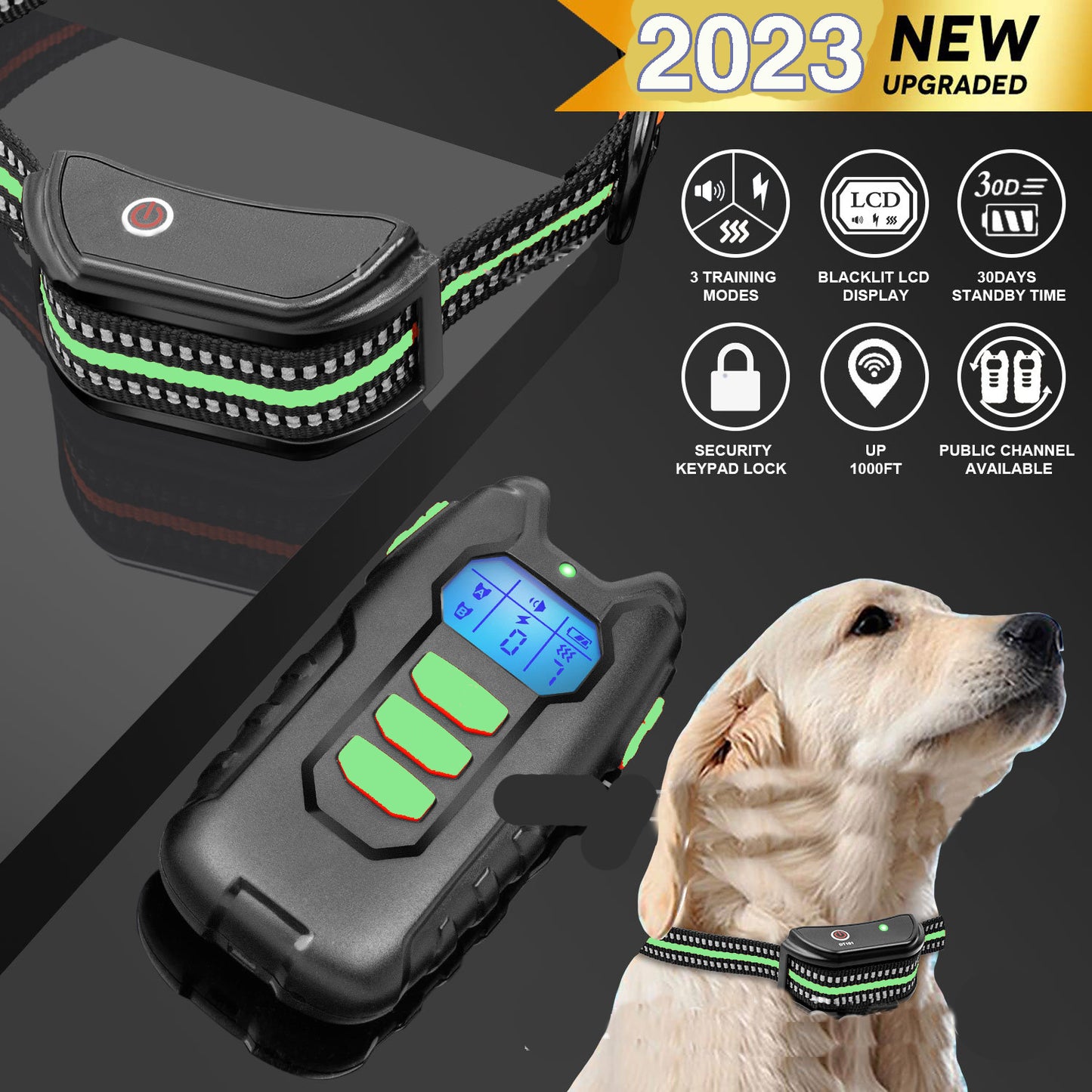 Electric Rechargeable Dog Training Anti Bark Collar