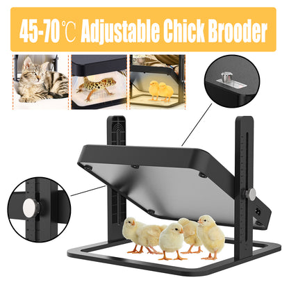 40 to 70 Degrees Celsius Adjustable Chick Brooder Heating Plate - Chicken Coop, Duck, Poultry Brooder