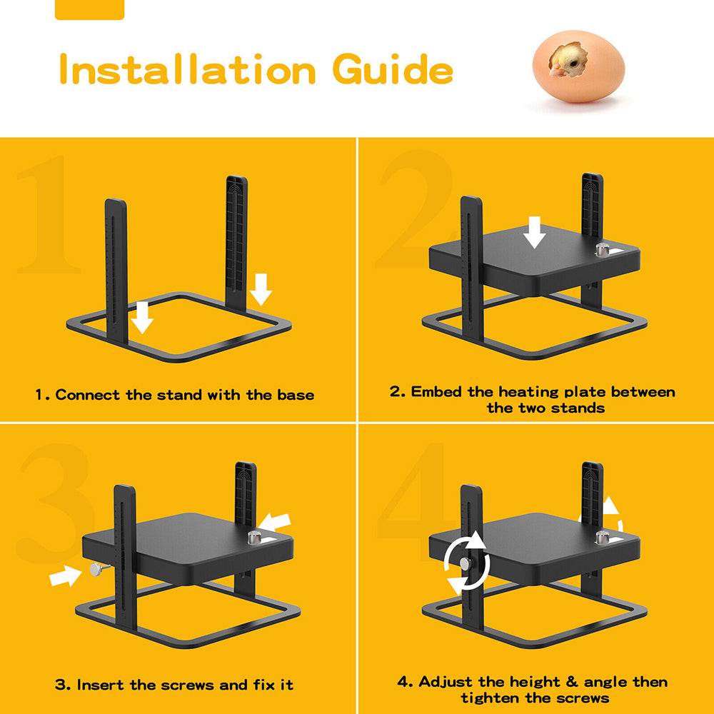 40 to 70 Degrees Celsius Adjustable Chick Brooder Heating Plate - Chicken Coop, Duck, Poultry Brooder