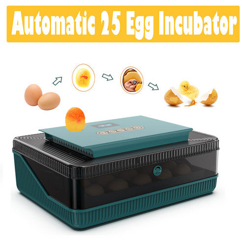 Digital LED Fully Automatic 25 Egg Incubator Hatch Turning Chicken Eggs Poultry