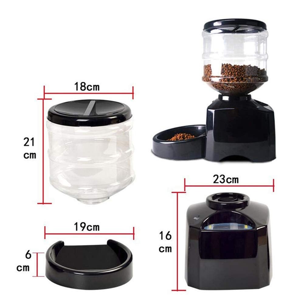 5.5L Automatic Pet Feeder Cat Dog Smart Food Dispenser Self Feeding Meal Bottle