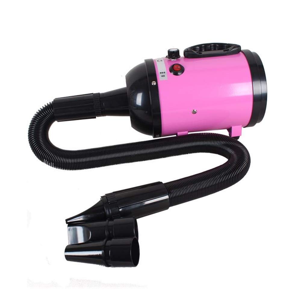 2800W High Velocity Dog Dryer - Adjustable Speed with 4 Nozzles (Pink)