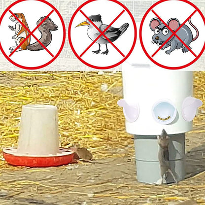 6 Port Gravity Fed Chicken Feeder - DIY Port PVC