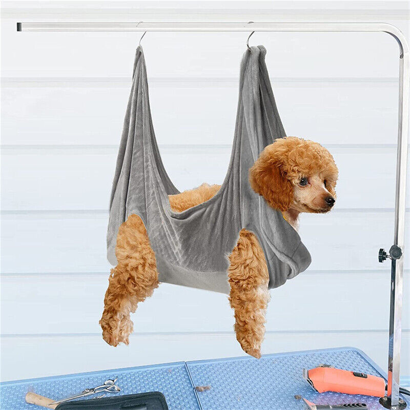 Gray Pet Dog Cat Grooming Bag Hammock Helper Restraint Bags for Bathing Trimming Nail L