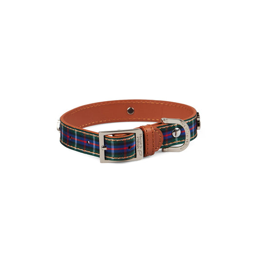 Hamish McBeth - Highland Blue Tartan Dog Collar Medium