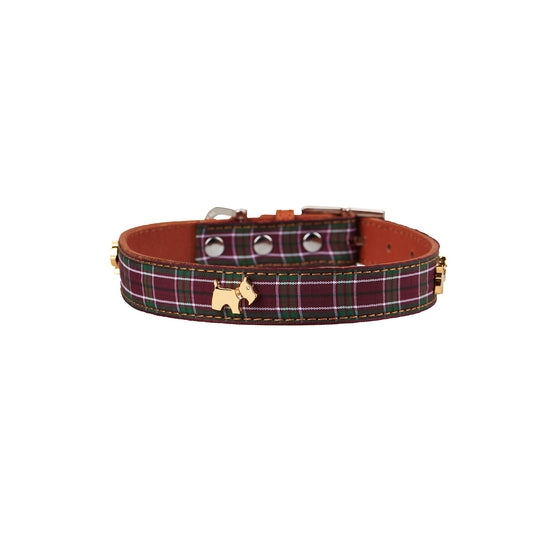 Hamish McBeth - Highland Purple Tartan Dog Collar Medium