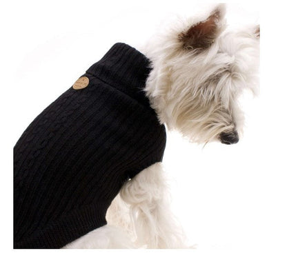 100% Mongolian Pure Wool Dog Jumper in Black