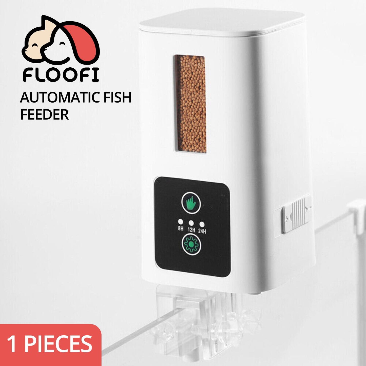 Floofi - 400ML Automatic Fish Feeder - White