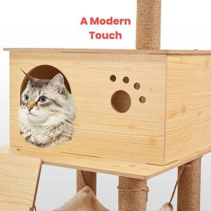 FLOOFI - 130cm Wooden Cat Tree