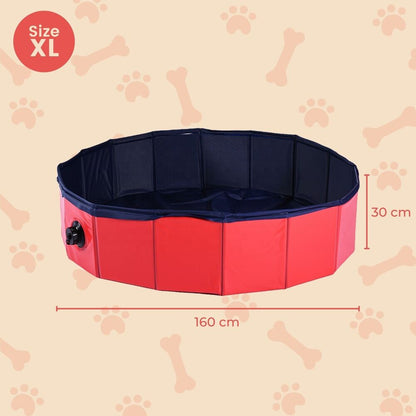 Floofi - Pet Pool 160x30cm XXL - Red