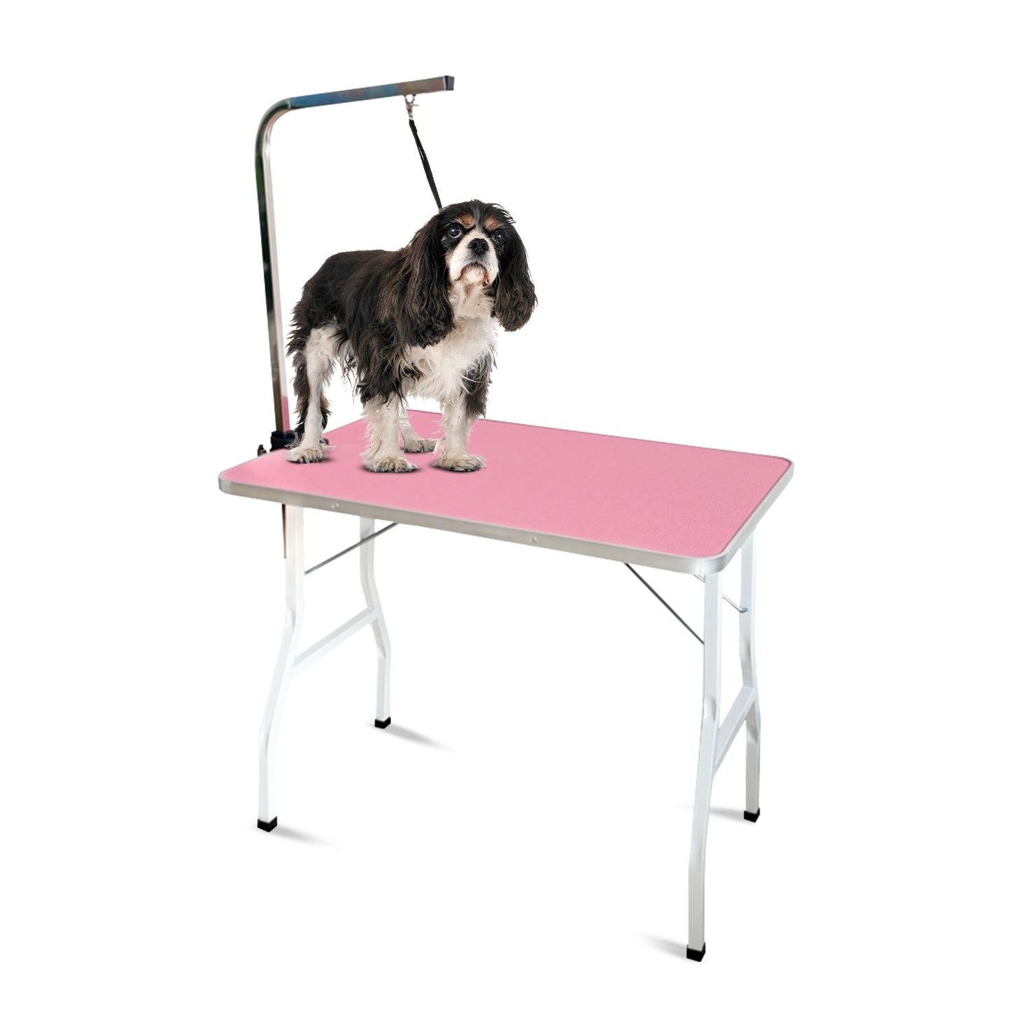 Floofi - Pet Grooming Table 90cm Single Pole - Pink