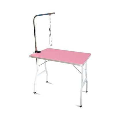 Floofi - Pet Grooming Table 90cm Single Pole - Pink