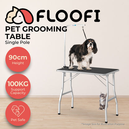 Floofi - Pet Grooming Table 90cm Single Pole - Black