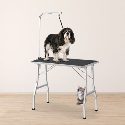 Floofi - Pet Grooming Table 90cm Single Pole - Black