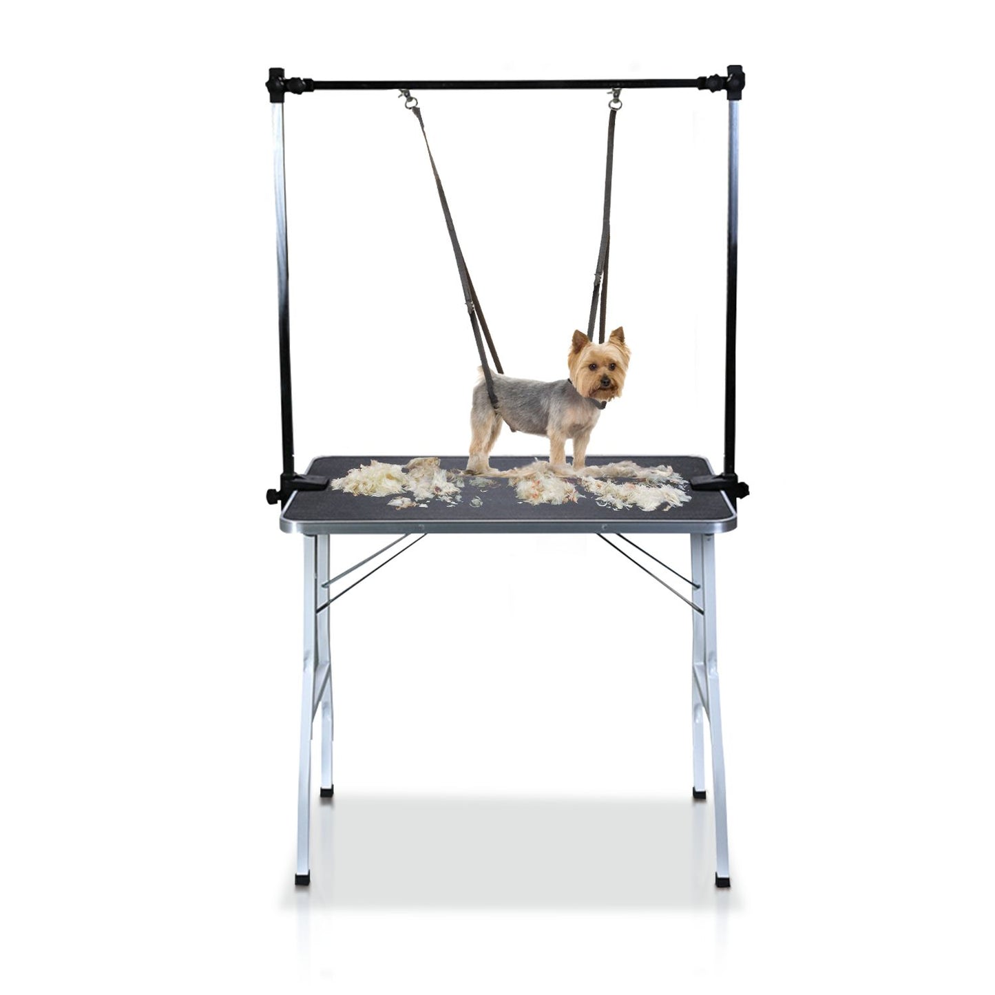 Floofi - Pet Grooming Table 90cm Double Pole - Black