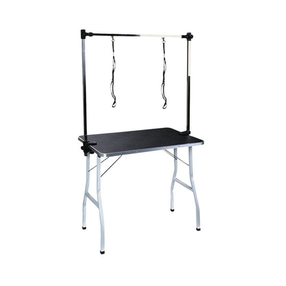 Floofi - Pet Grooming Table 90cm Double Pole - Black