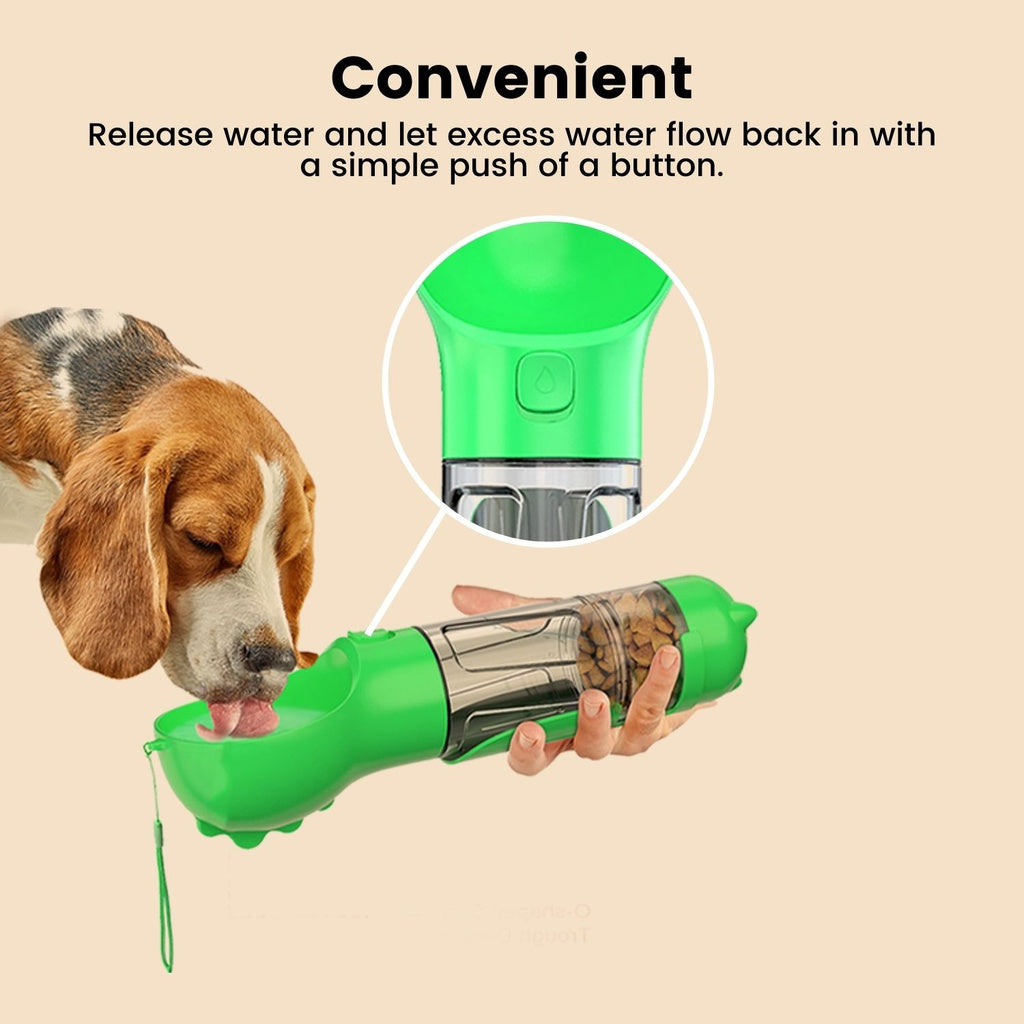 Floofi - 4 in 1 pet scooper & feeder - Green