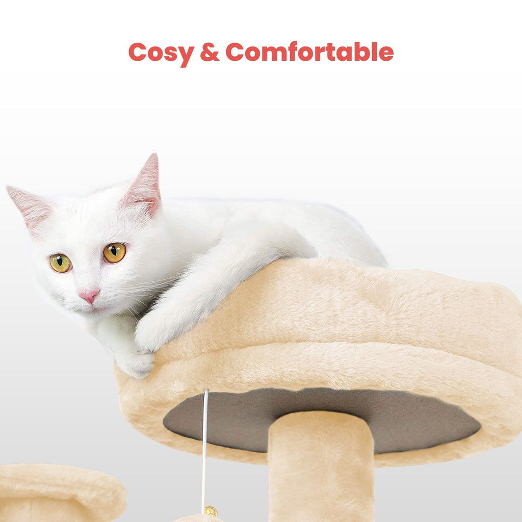 Floofi - 150cm Plush Cat Condo Cat Tree - Beige