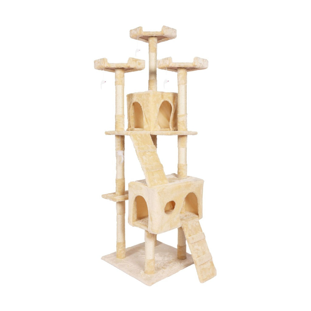 Floofi - 170cm Plush Cat Condo Cat Tree - Beige