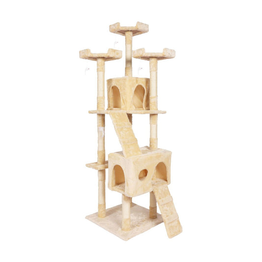 Floofi - 170cm Plush Cat Condo Cat Tree - Beige